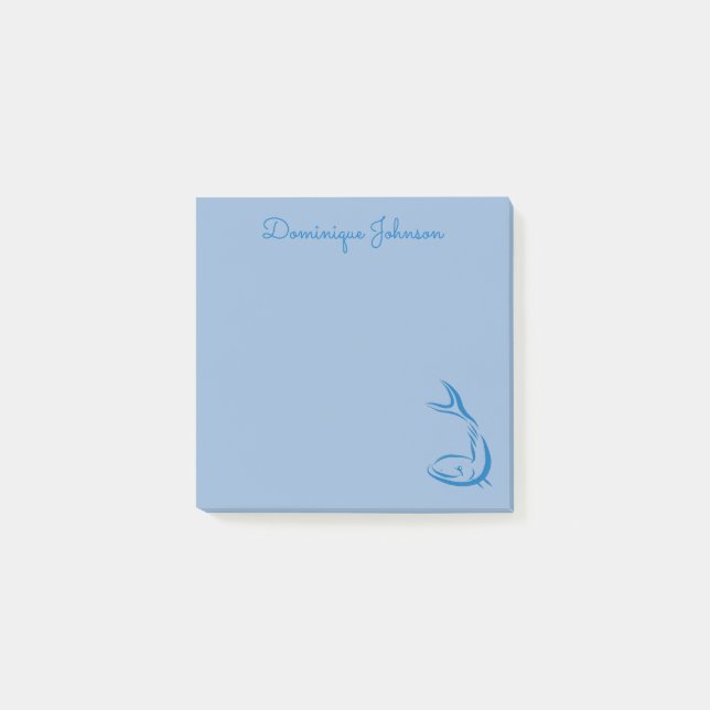 Fish Drawing Personalised Post-It® Notes (Front)