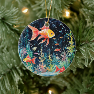 Fish Dreamland, aquarium perfection, Ceramic Ornament