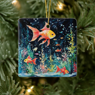 Fish Dreamland, aquarium perfection, Ceramic Ornament