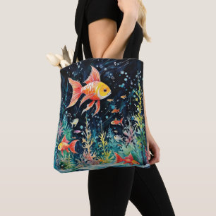 Fish Dreamland, aquarium perfection, Tote Bag