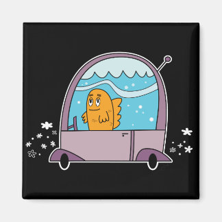 Fish Driving a Car - Magnet