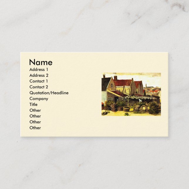 Fish Drying Barn by Vincent van Gogh Business Card (Front)