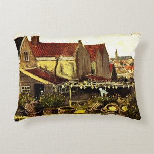 Fish Drying Barn by Vincent van Gogh Decorative Cushion