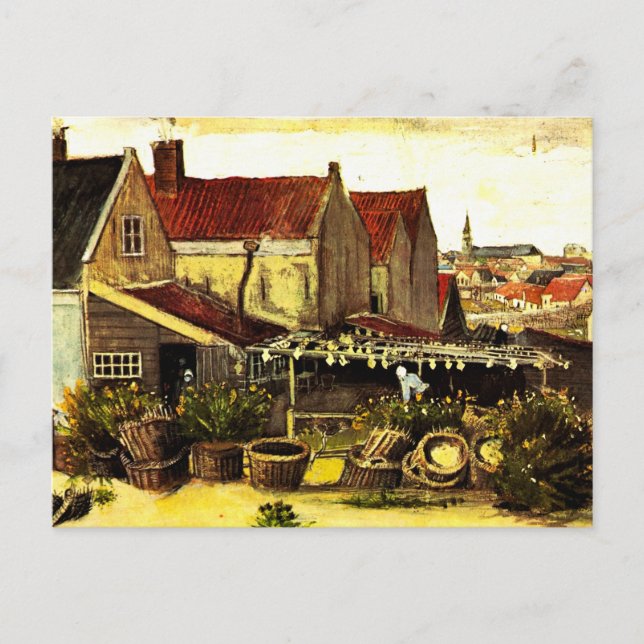 Fish Drying Barn by Vincent van Gogh Postcard (Front)