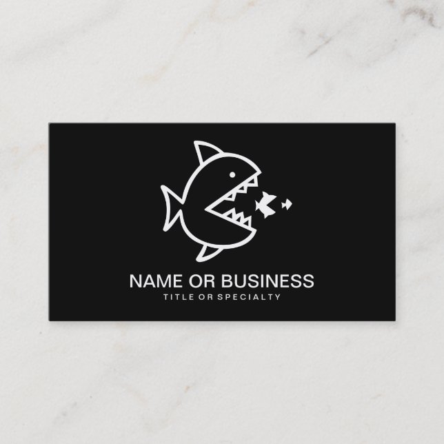 fish eat fish icon business card (Front)