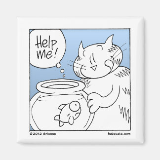 Fish Eater Cat Magnet