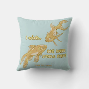 Fish evolution funny goldfish cushion