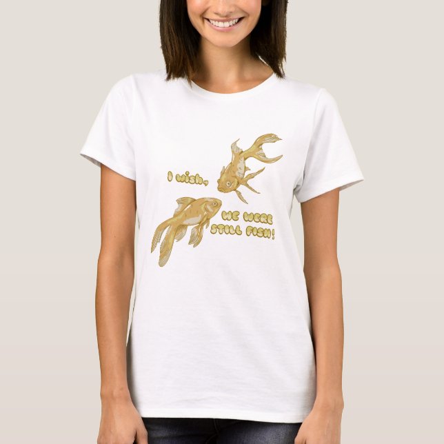 Fish evolution funny goldfish T-Shirt (Front)