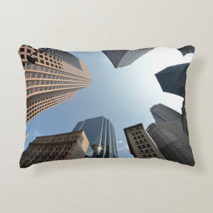 Fish-eye lens of building, Boston, US Decorative Cushion