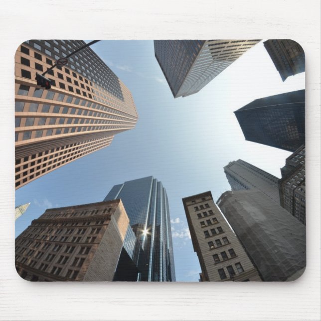 Fish-eye lens of building, Boston, US Mouse Pad (Front)