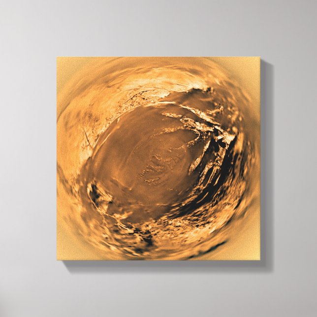 Fish-eye View of Titan's Surface Canvas Print (Front)