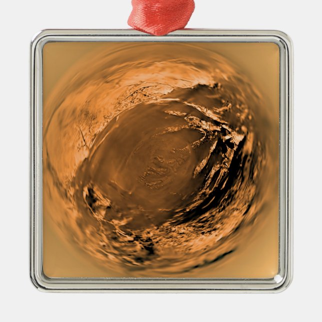 Fish-eye View of Titan's Surface Metal Tree Decoration (Front)