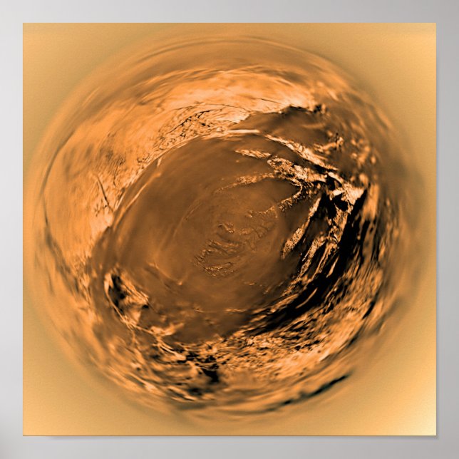 Fish-eye View of Titan's Surface Poster (Front)