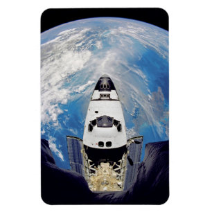 Fish Eye View Space Shuttle Atlantis Earth Orbit Magnet
