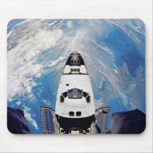 Fish Eye View Space Shuttle Atlantis Earth Orbit Mouse Pad