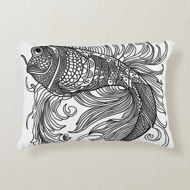 Fish Face Decorative Cushion (Front)