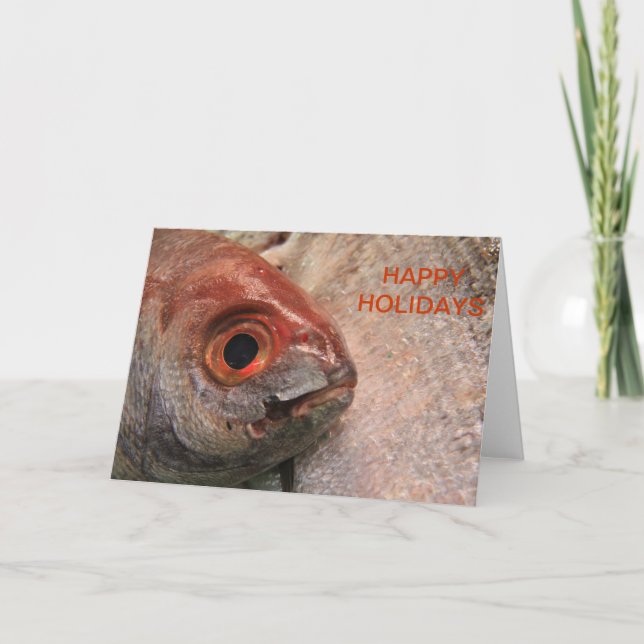 Fish Face Greeting Card (Front)