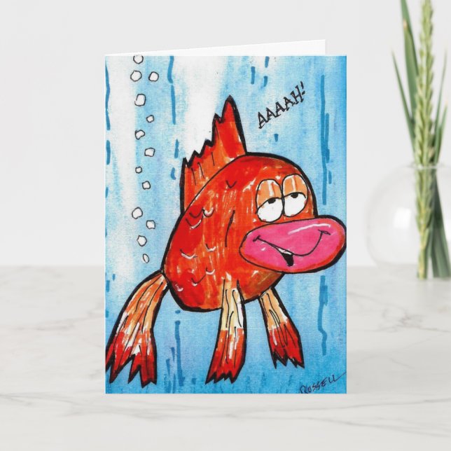 Fish Fart get well card (Front)
