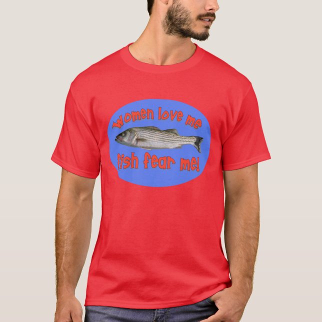 Fish Fear Me Blue T-Shirt (Front)