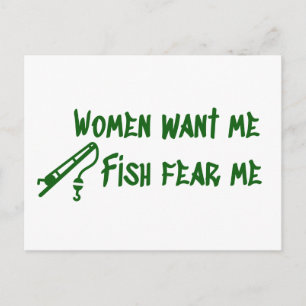 Fish Fear Me, Fishing Fisher Postcard