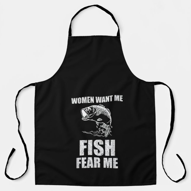 Fish Fear Me Fishing Funny Fishing Lover Gift Apron (Front)