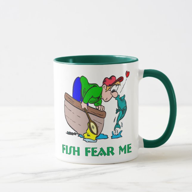 Fish Fear Me Funny Fishing Mug (Right)