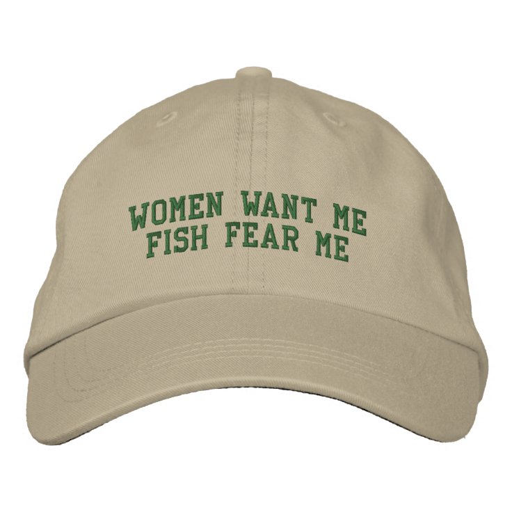 fish fear me hat long brim