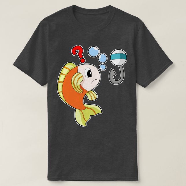 Fish Fisher Fishing hook Fishing T-Shirt (Design Front)