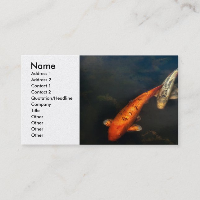 Fish - Fishing for a compliment Business Card (Front)