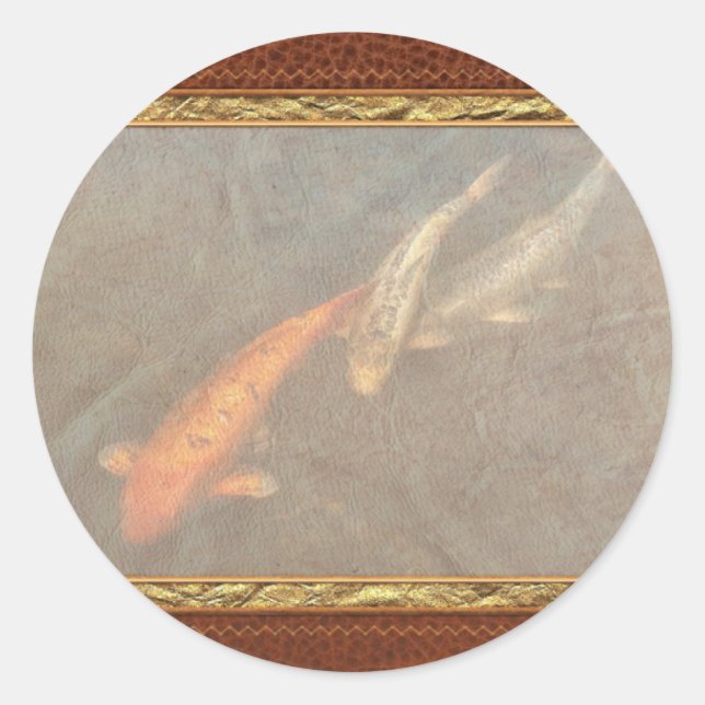 Fish - Fishing for a compliment Classic Round Sticker (Front)