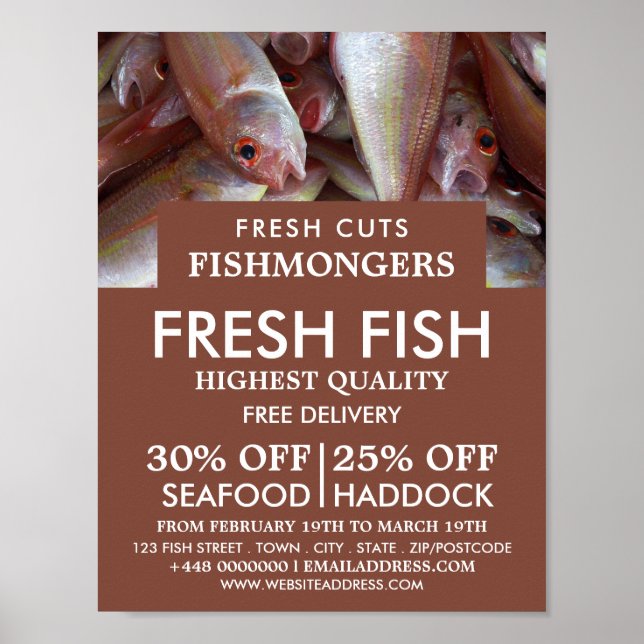 Fish, Fishmonger/Wife, Fish Market Advertising Poster (Front)