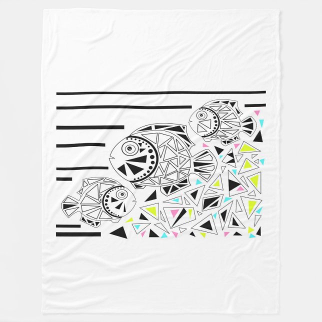 Fish Fleece Blanket (Front)