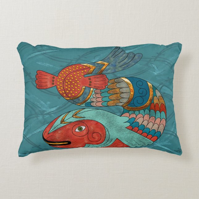 Fish Folk Decorative Cushion (Front)