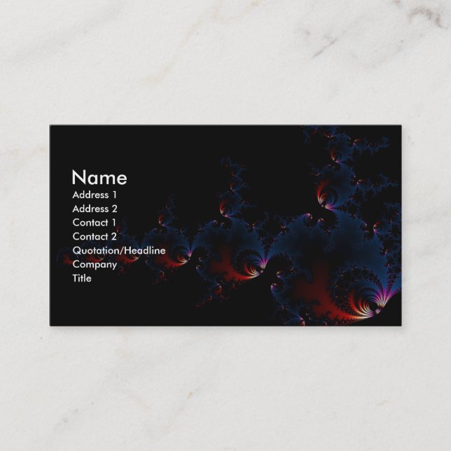 Fish - Fractal art Business Card (Front)