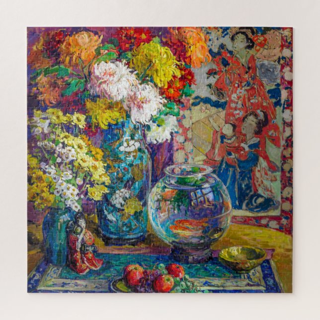 Fish, Fruits, and Flowers | Kathryn E. Cherry | Jigsaw Puzzle (Vertical)