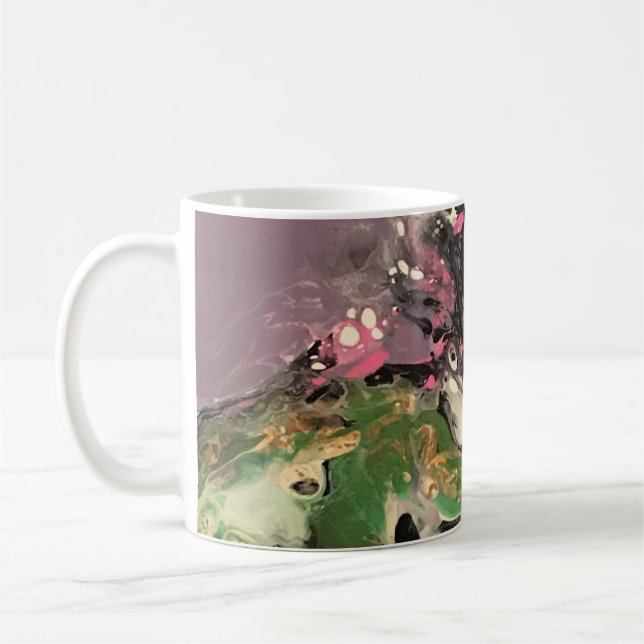 Fish Fry Acryilc Pour Canvas Painting Coffee Mug (Left)