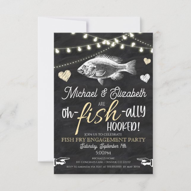  Fish Fry Engagement Party Invitation (Front)