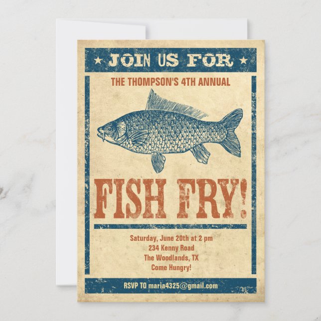 Fish Fry Invitations (Front)