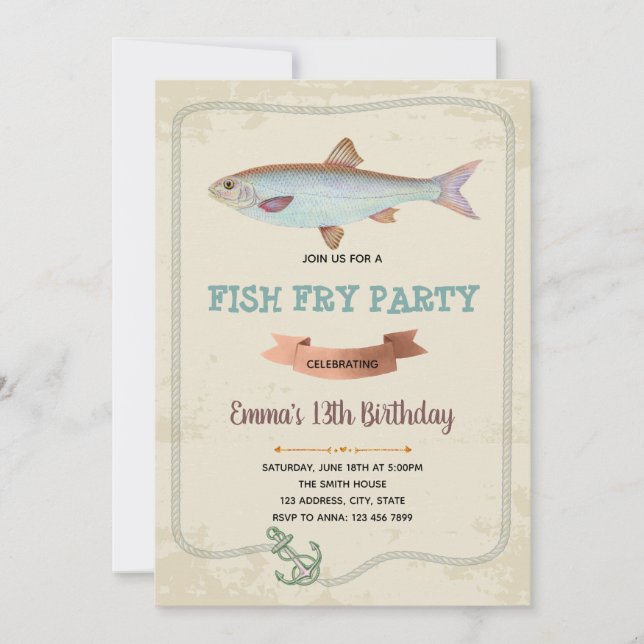 Fish fry party INVITATION (Front)