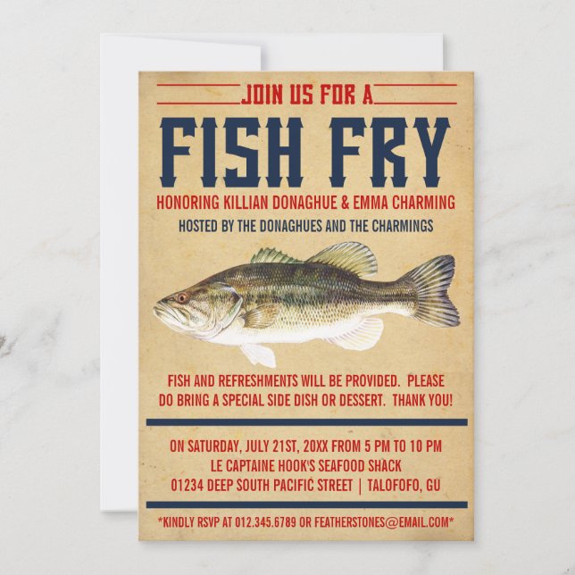Fish Fry Party Invitations (Front)