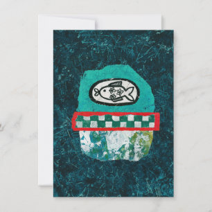 Fish Goes To Market Greeting Card