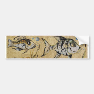 Fish Graffiti Bumper Sticker