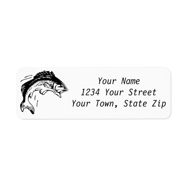 Fish Graphic Return Address Label (Front)