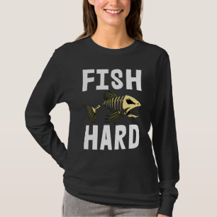Fish Hard Tee Skeleton Fish Bone Tees Sharp Teeth