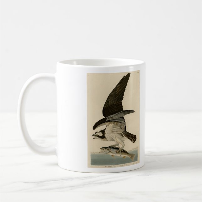 Fish Hawk, Osprey, from Audubon's Birds of America Coffee Mug (Left)