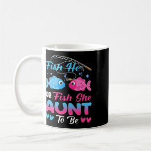 Fish-he Or Fish-she Aunt To Be Gender Reveal Famil Coffee Mug