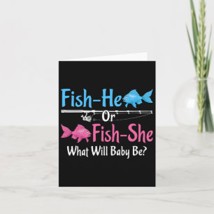 Fish-he Or Fish-she Gender Reveal Baby Card