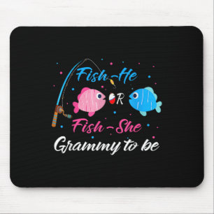 Fish-he Or Fish-she Grammy To Be Gender Reveal Bab Mouse Pad