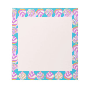 Fish Head Leaves Lilac Gold Turquoise Notepad