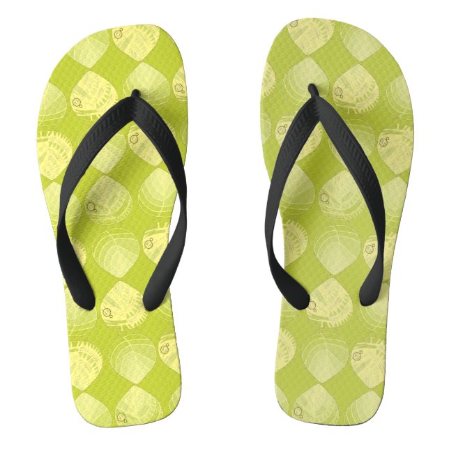 Fish Head Leaves New Kiwi Lemon Thongs (Footbed)